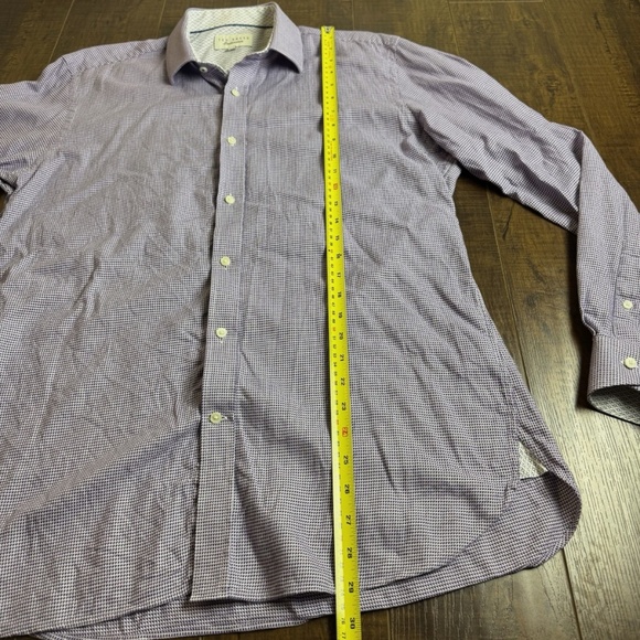 Ted Baker Endurance Men's Flip Cuff Geometric Shirt Large 16 34/35 - Picture 9 of 9